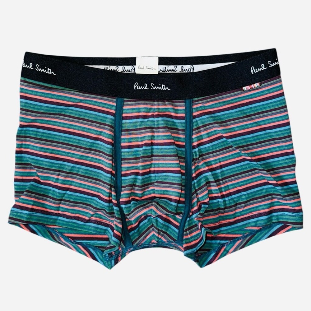 Paul Smith Mens Small Boxer Briefs Trunks Organic Cotton Striped New